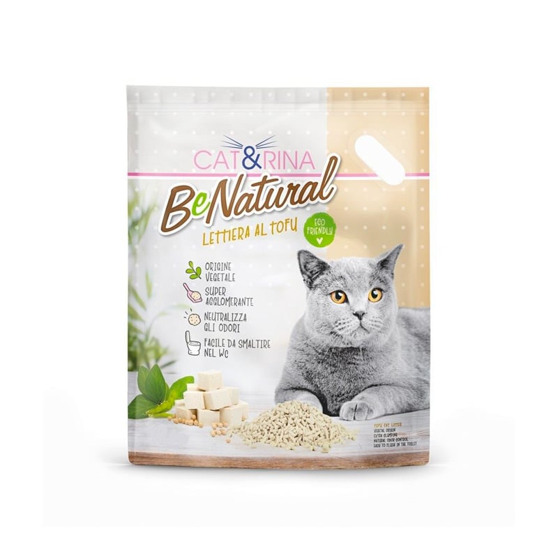 LETTIERA CAT&RINA BENATURAL (5,5 l) - Lettiera ecologica al tofu per gatti 