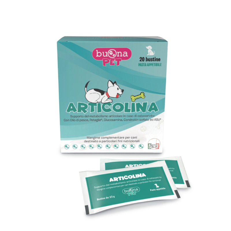 ARTICOLINA (20 bustine) - Per il supporto del metabolismo articolare in  caso di osteoartrite nei cani