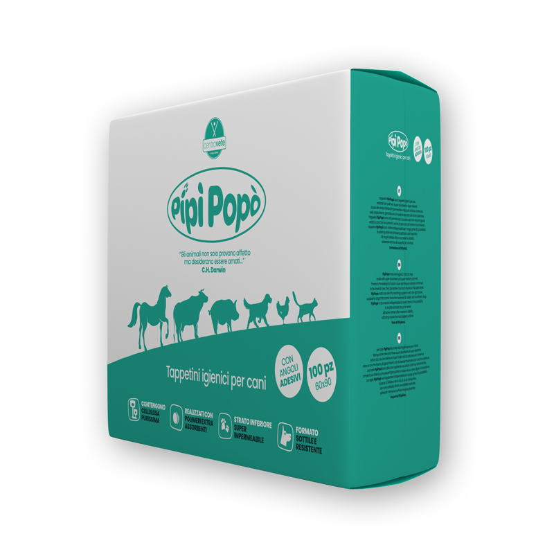 TAPPETINI PIPI' POPO' 60x90 CM (100 pezzi) - Tappetini igienici super  assorbenti per cani 